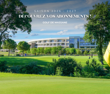 Golfers enjoying the course at Golf de Massane near Montpellier, with a choice of golf membership options.